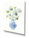 Floral Chinoiserie White I - Cottage Canvas Wall Art