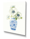 Floral Chinoiserie White II - Cottage Canvas Wall Art