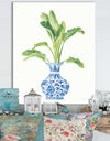 Palm Chinoiserie White I - Cottage Canvas Wall Art