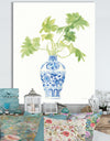 Palm Chinoiserie White III - Cottage Canvas Wall Art