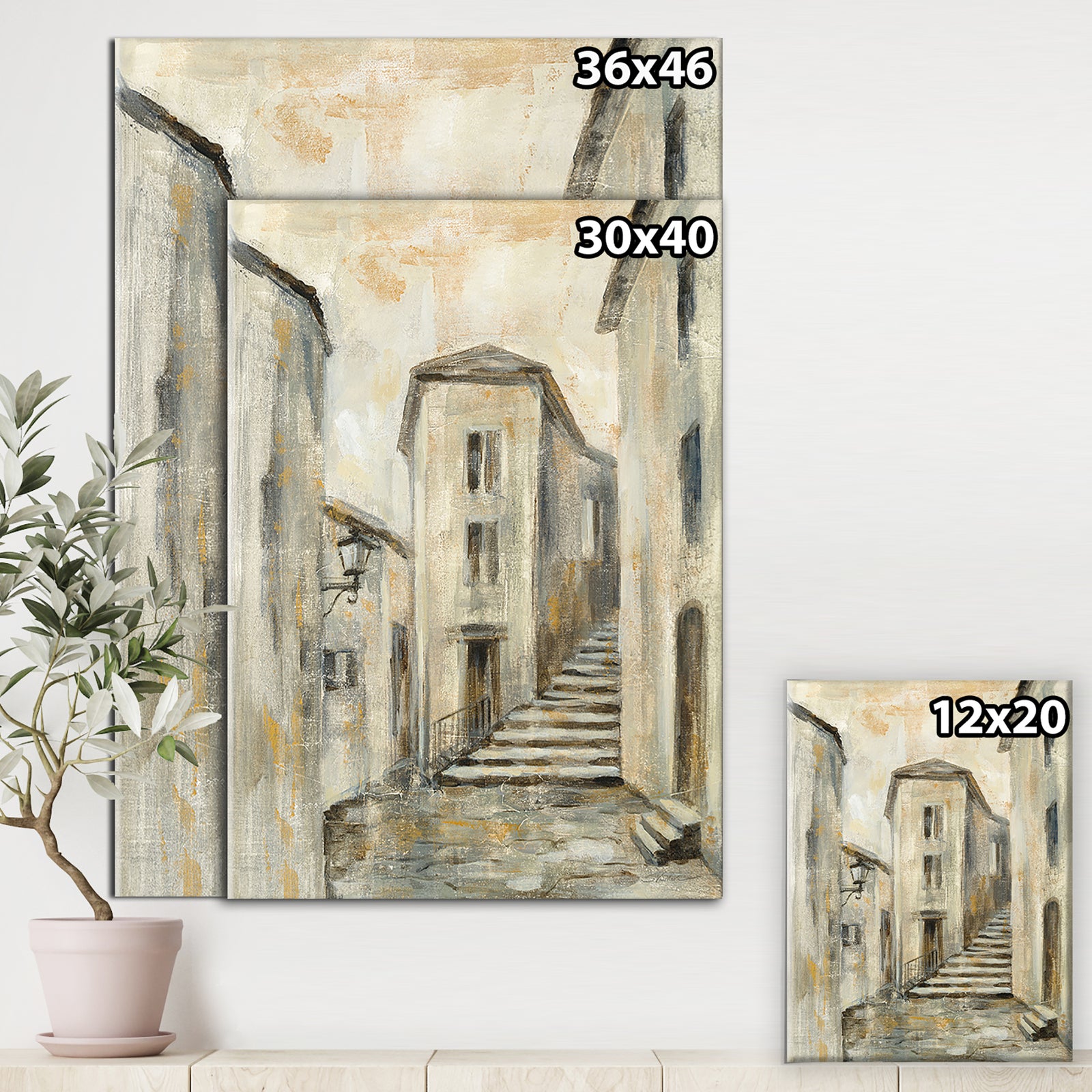 Porch Den 'European Village I v Crop - Cottage Canvas Wall Art