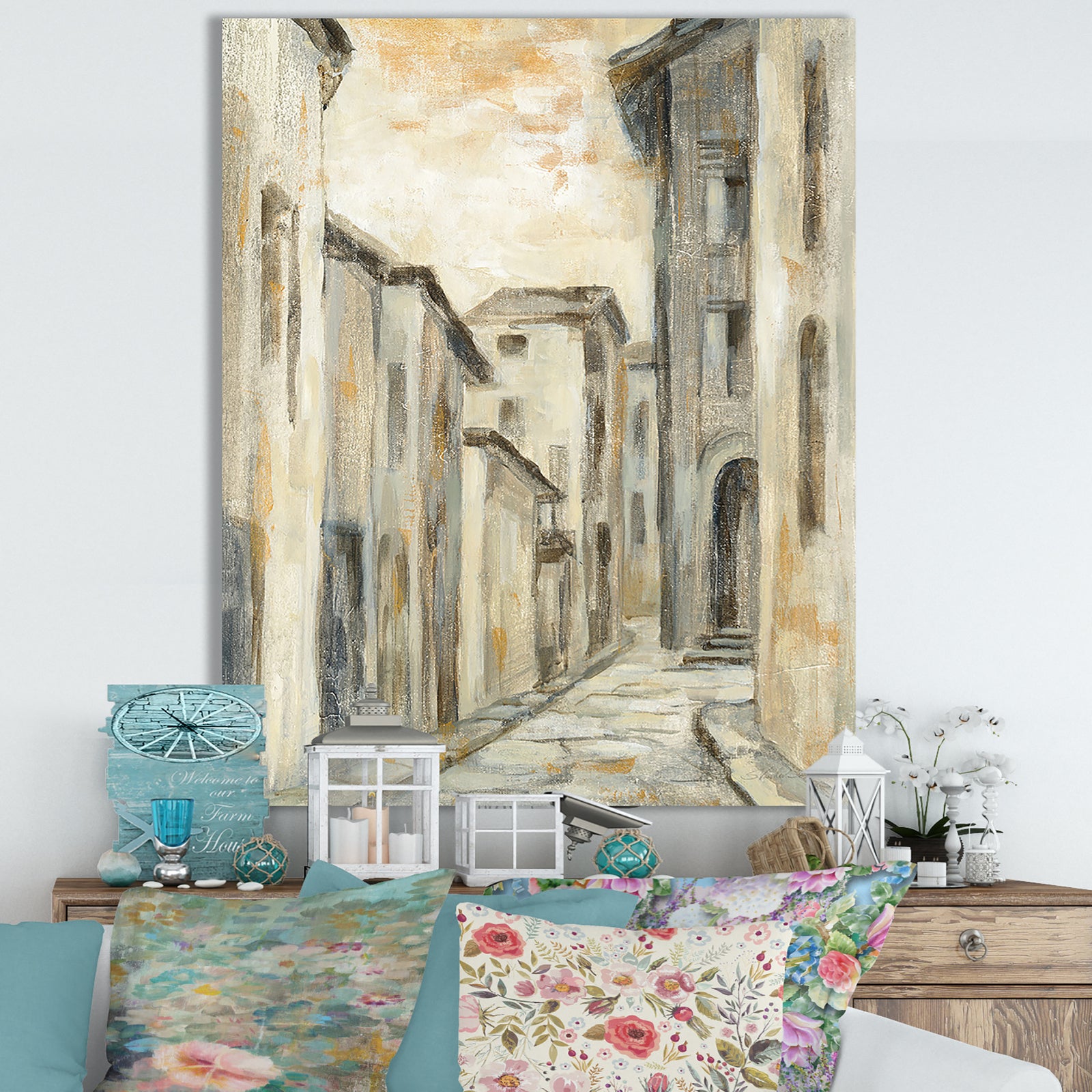 European Village II v Crop - Cottage Canvas Wall Art