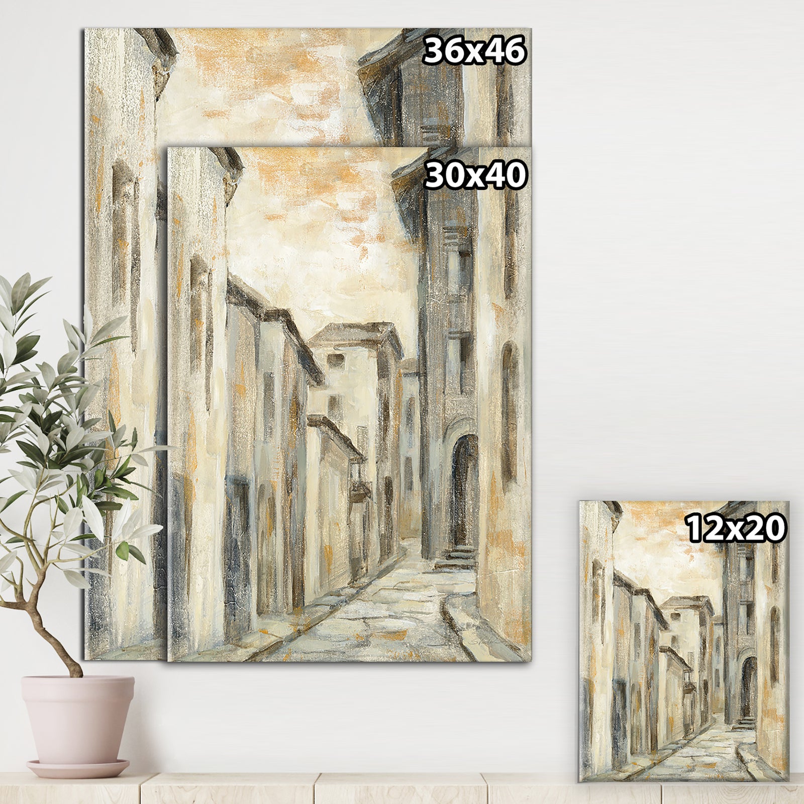 European Village II v Crop - Cottage Canvas Wall Art