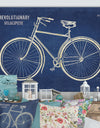 Blueprint Bicycle v - Cottage Canvas Wall Art