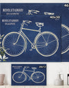 Blueprint Bicycle v - Cottage Canvas Wall Art