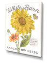 White Barn Flowers I - Cottage Canvas Wall Art