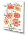 White Barn Flowers III - Cottage Canvas Wall Art