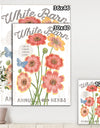 White Barn Flowers III - Cottage Canvas Wall Art