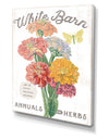 White Barn Flowers V - Cottage Canvas Wall Art