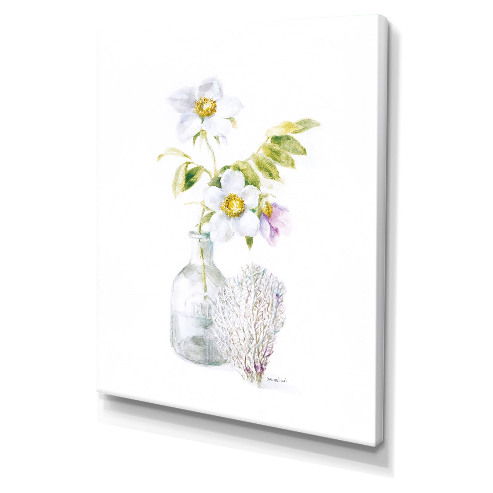 RW Beach Flowers II - Cottage Canvas Wall Art