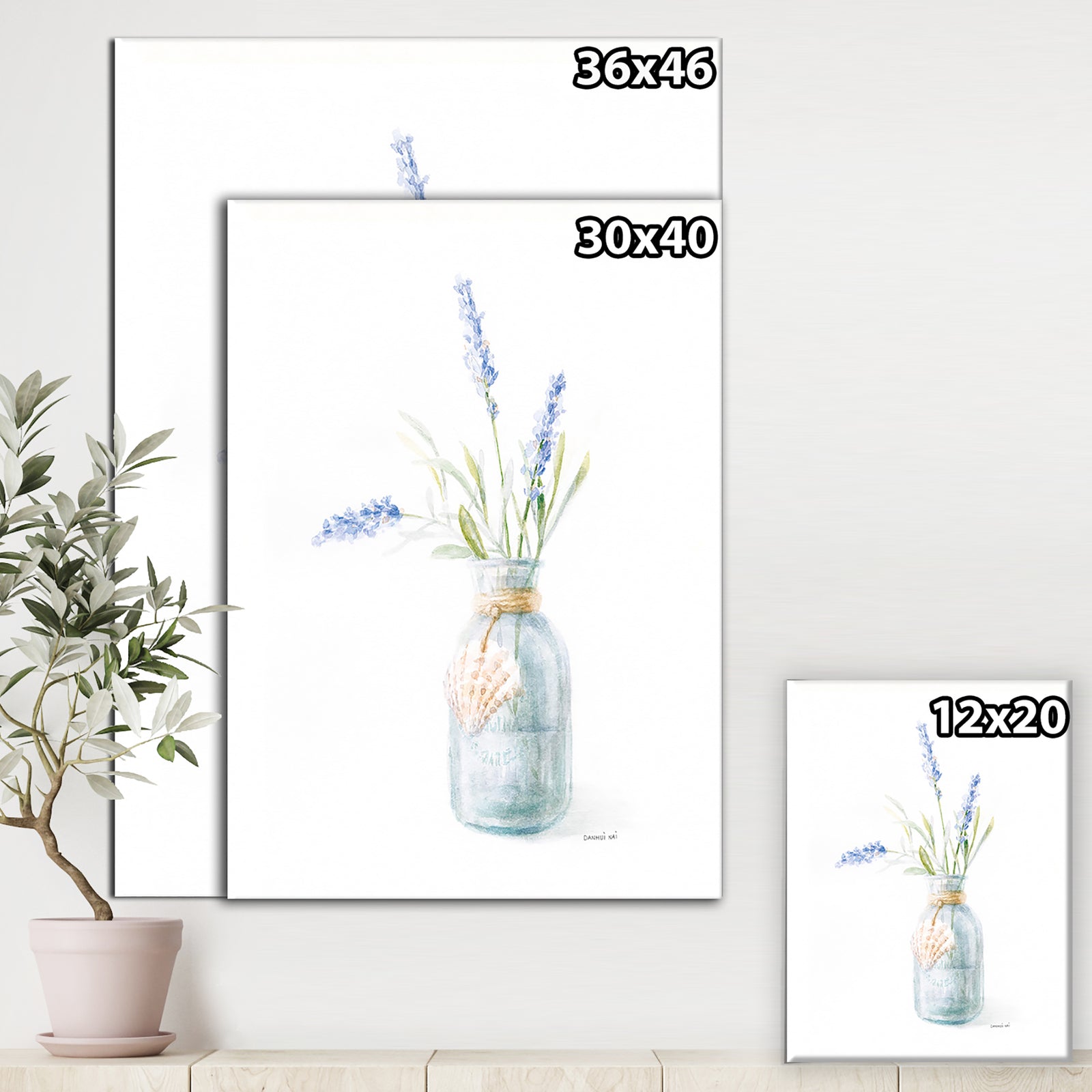 RW Beach Flowers III - Cottage Canvas Wall Art