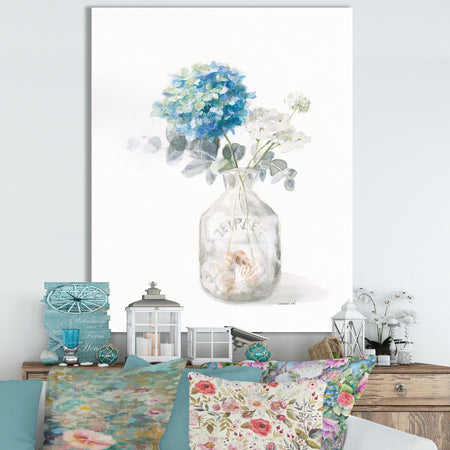 RW Beach Flowers V - Cottage Canvas Wall Art