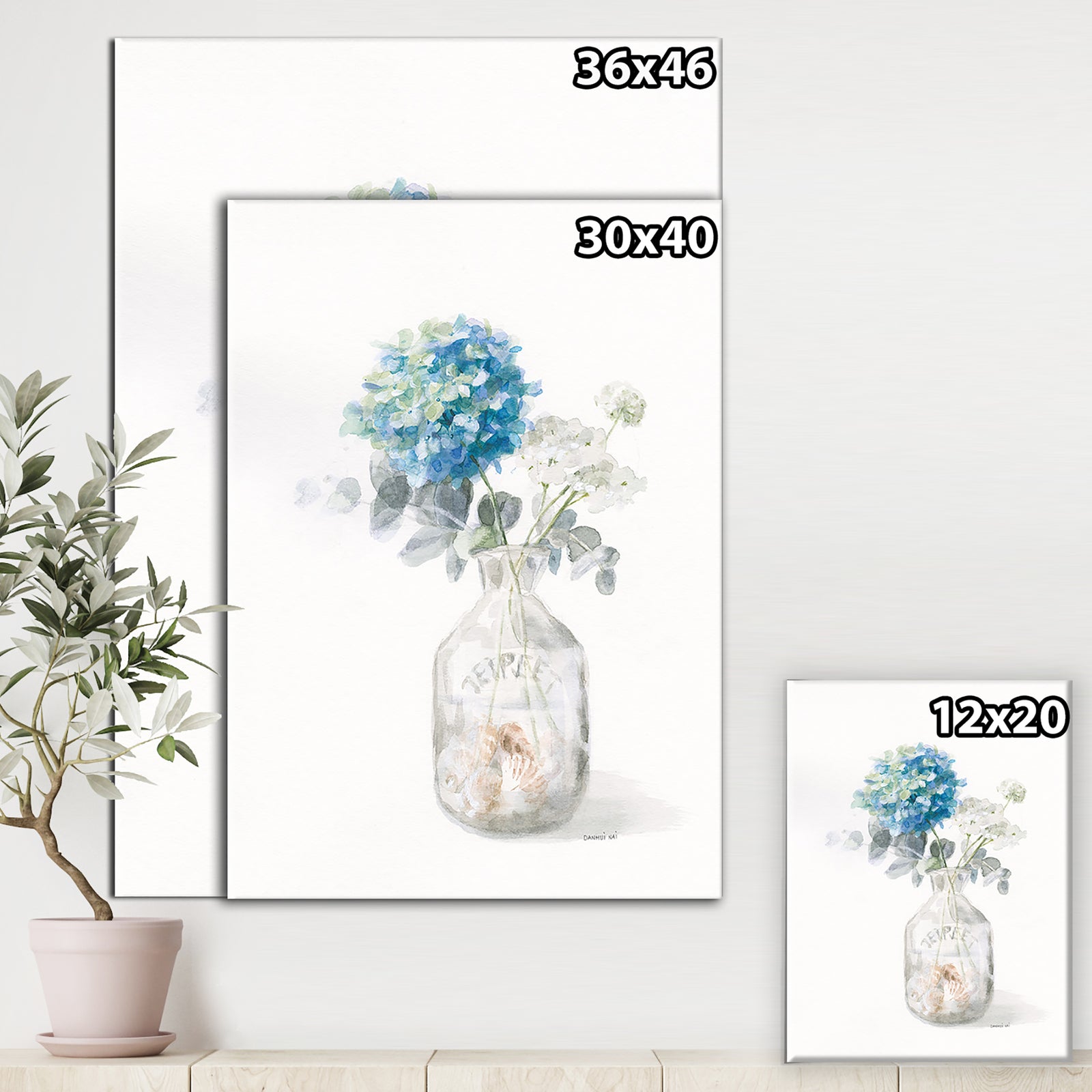 RW Beach Flowers V - Cottage Canvas Wall Art