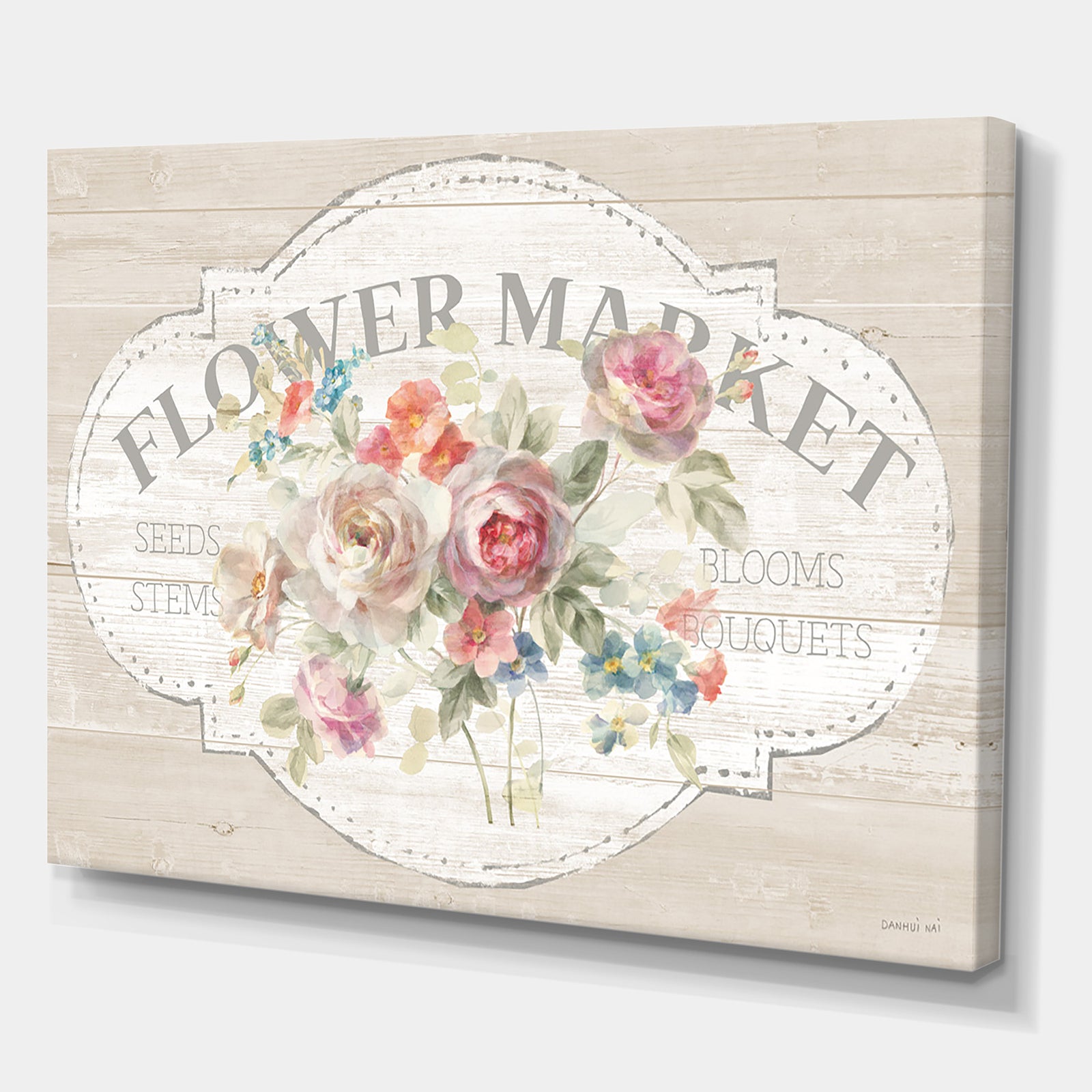 Porch Den 'RW Cottage Garden I on Wood - Cottage Canvas Wall Art