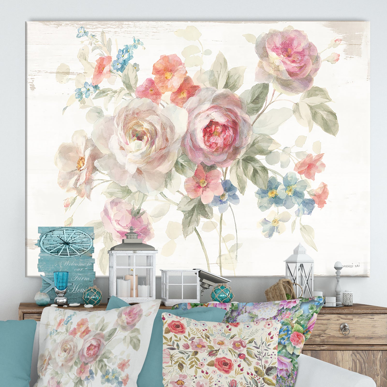 Porch Den 'RW Cottage Garden I - Cottage Canvas Wall Art