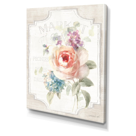 RW Cottage Garden III on wood - Cottage Canvas Wall Art
