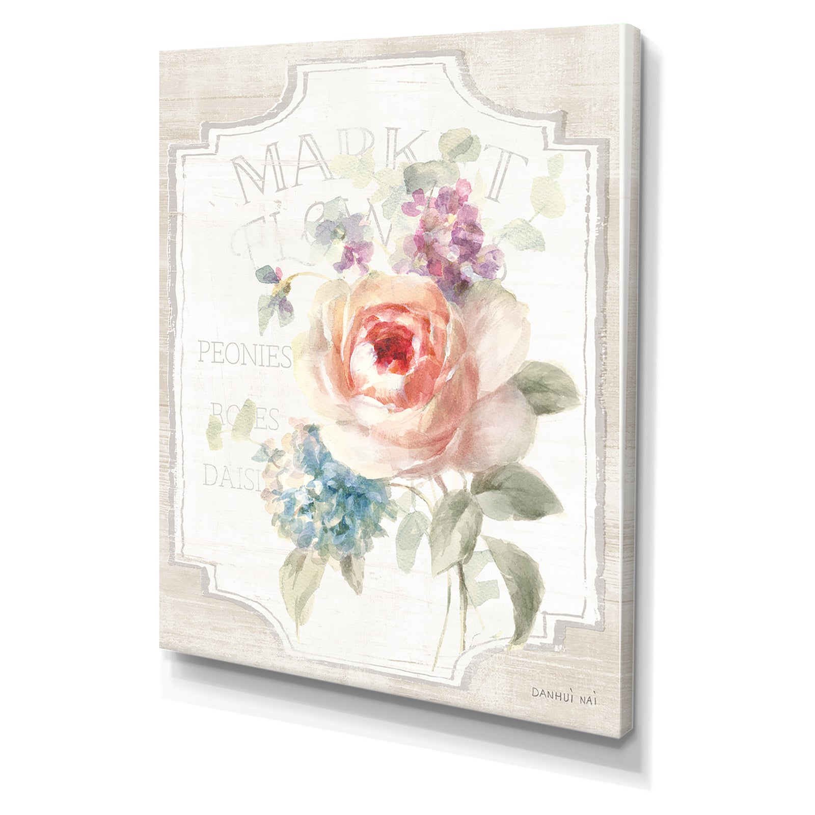 RW Cottage Garden III on wood - Cottage Canvas Wall Art