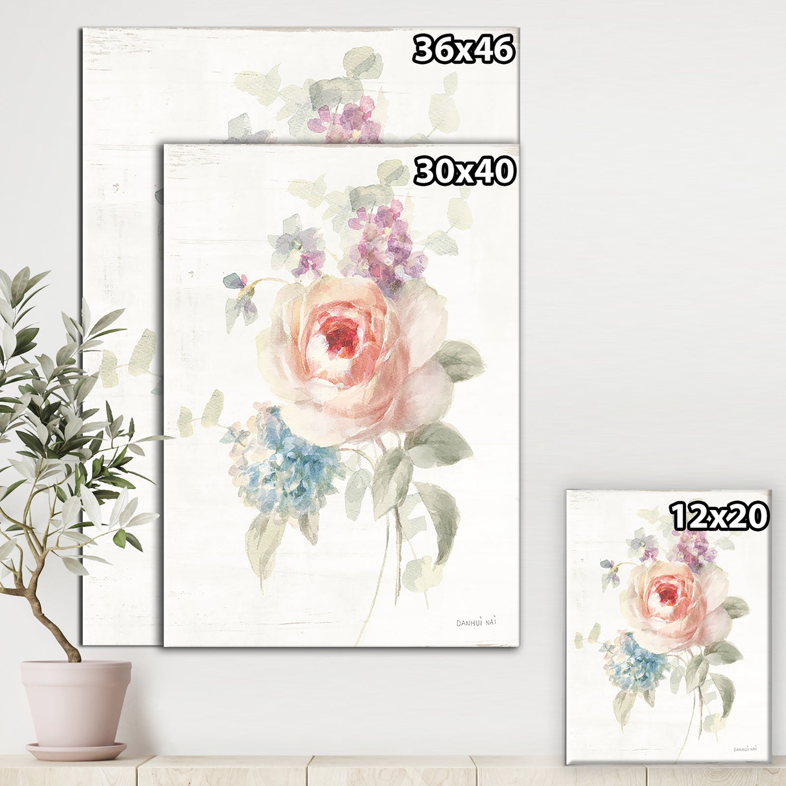 RW Cottage Garden III - Cottage Canvas Wall Art