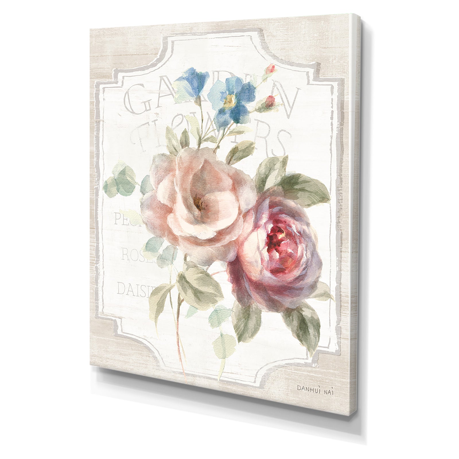 RW Cottage Garden IV on wood - Cottage Canvas Wall Art