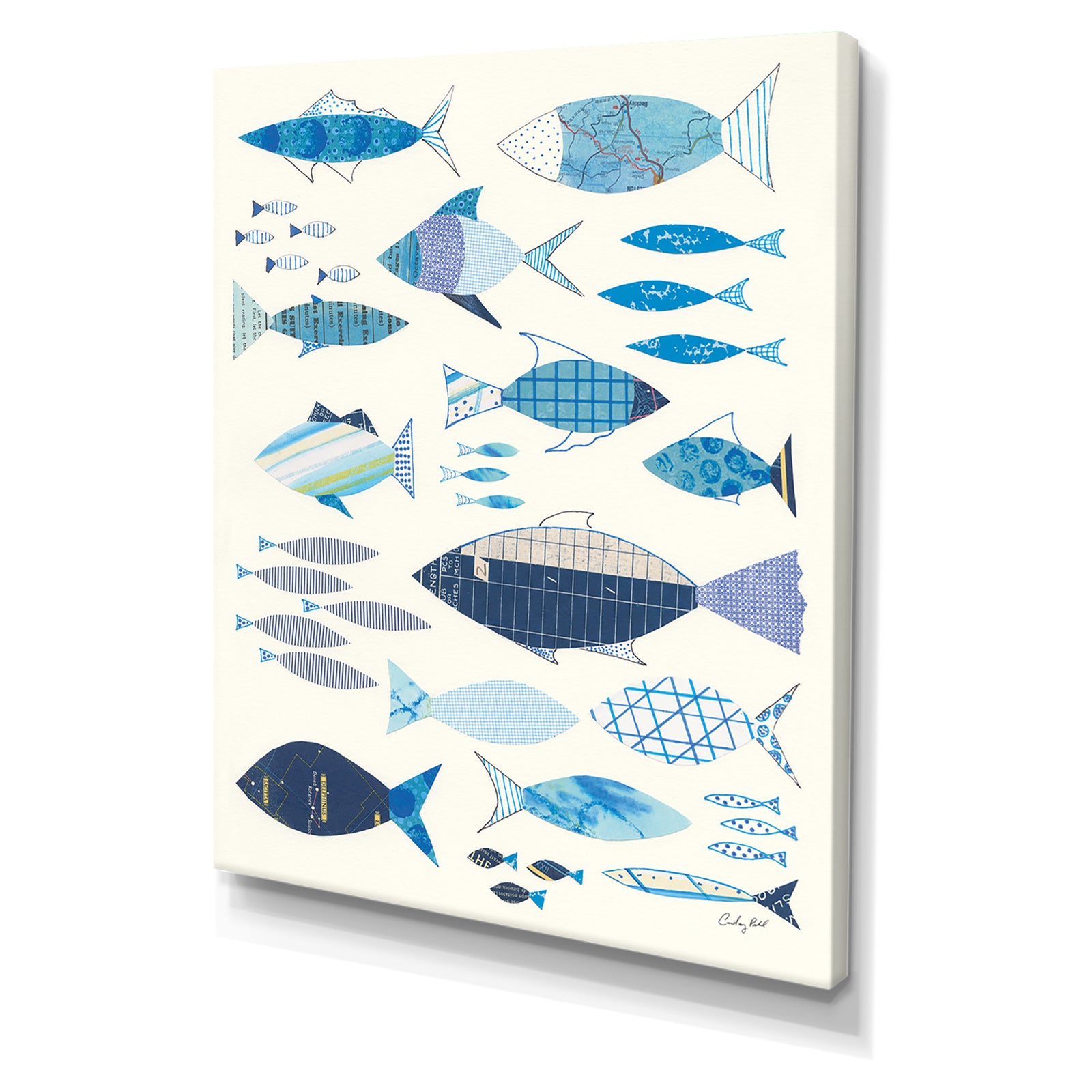 RW Go With the Flow I - Cottage Canvas Wall Art