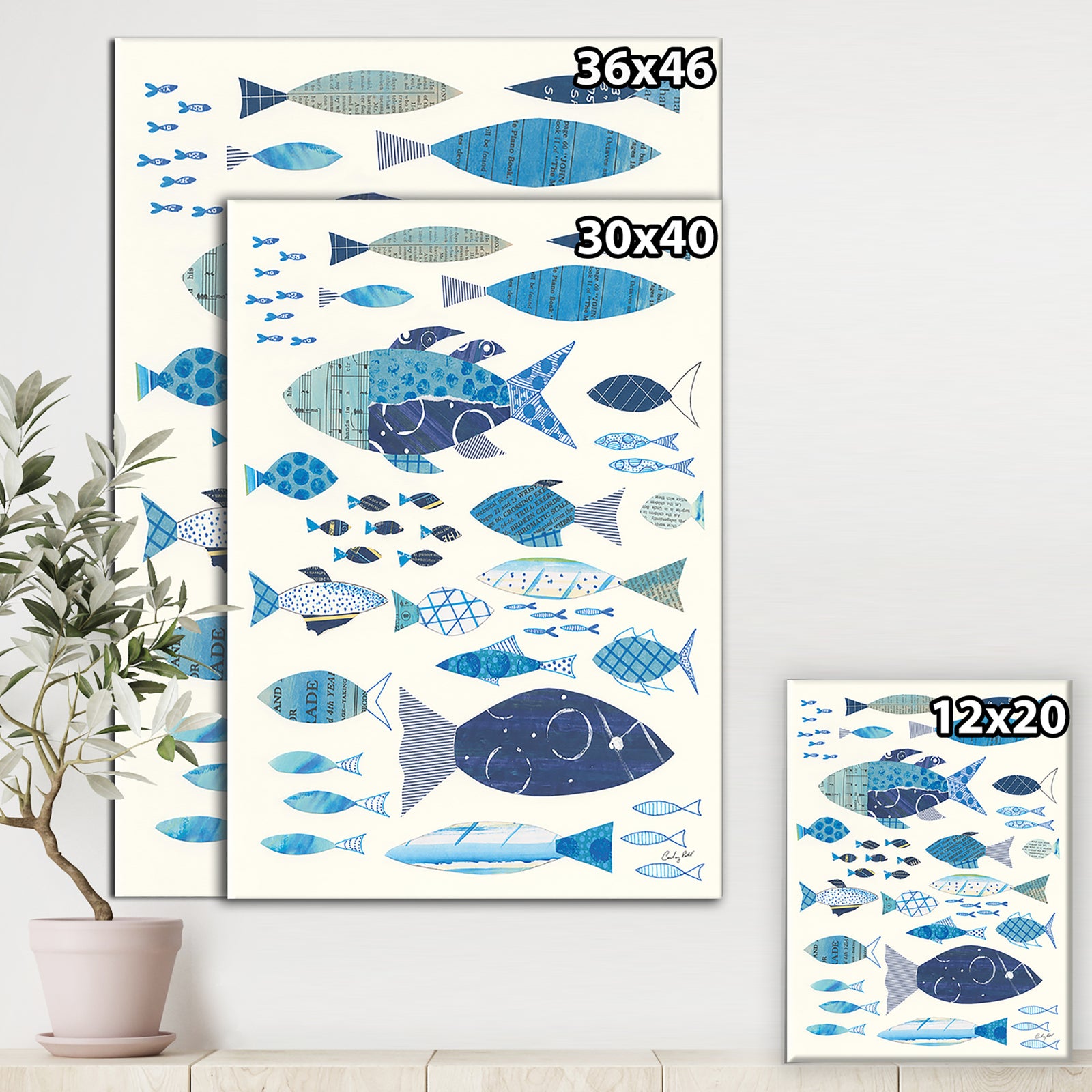 RW Go With the Flow II - Cottage Canvas Wall Art