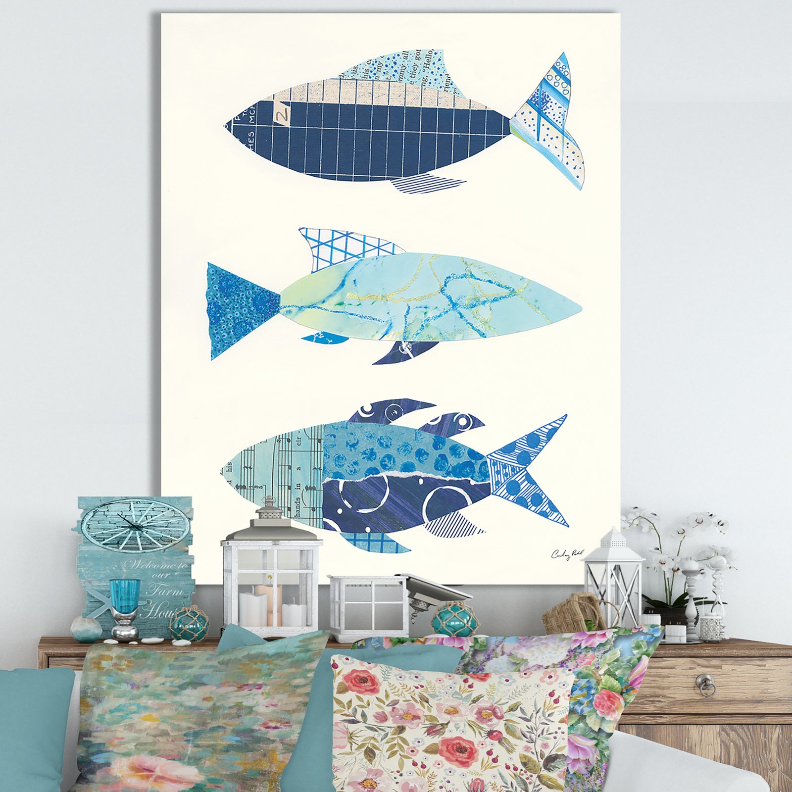 RW Go With the Flow IV - Cottage Canvas Wall Art
