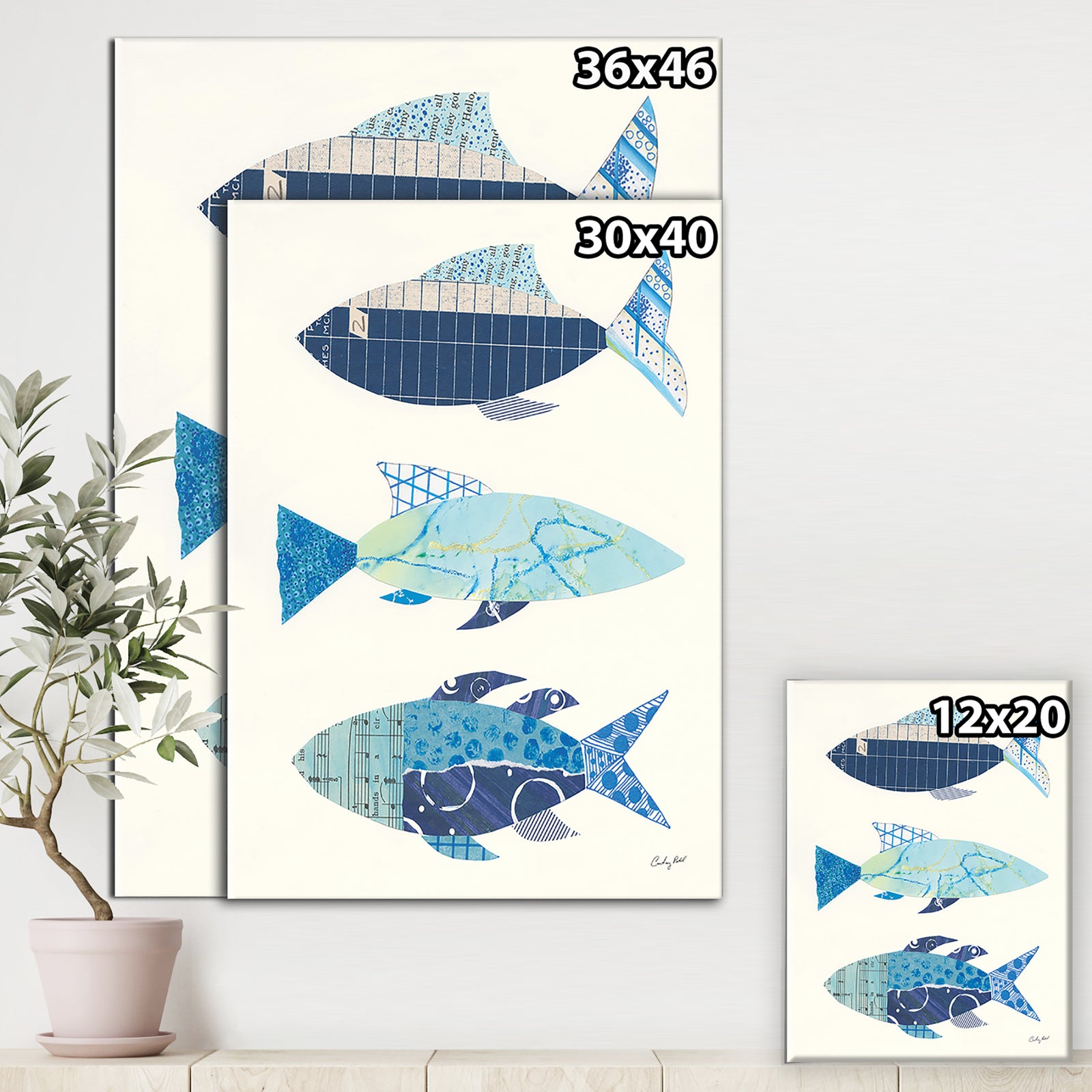 RW Go With the Flow IV - Cottage Canvas Wall Art