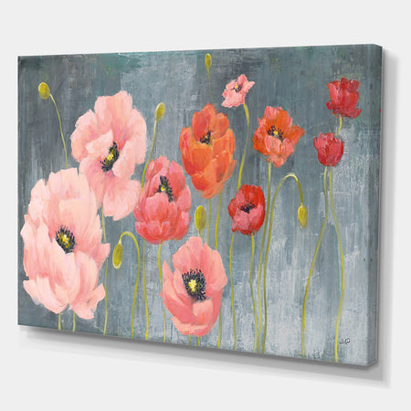 Poppy Party - Cottage Canvas Wall Art