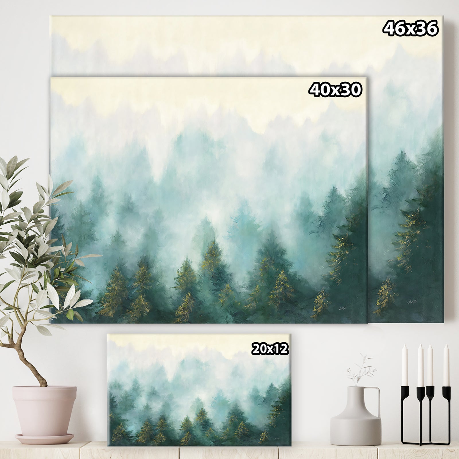 Misty Forest - Cottage Canvas Wall Art