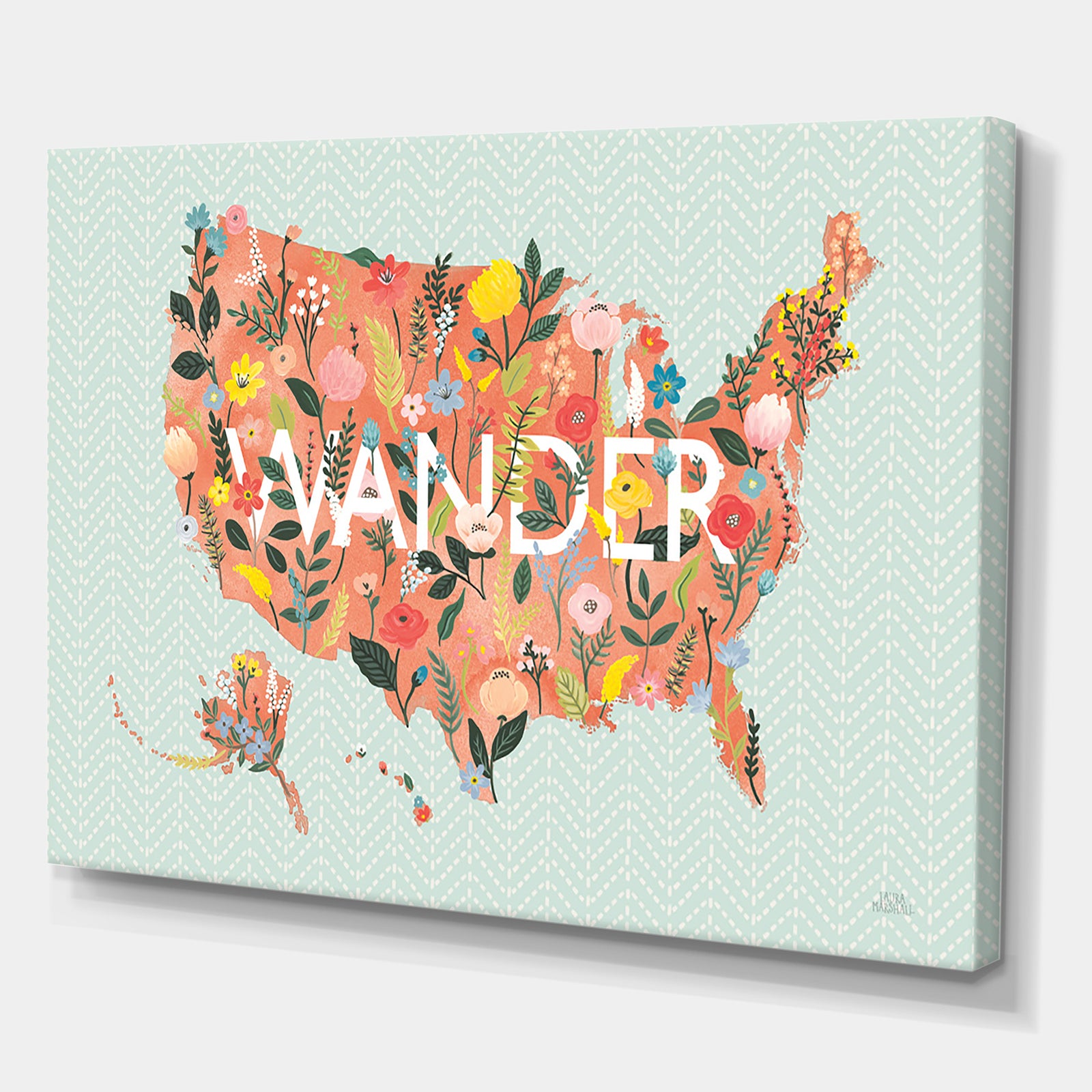 WA Wild Garden USA - Cottage Canvas Wall Art