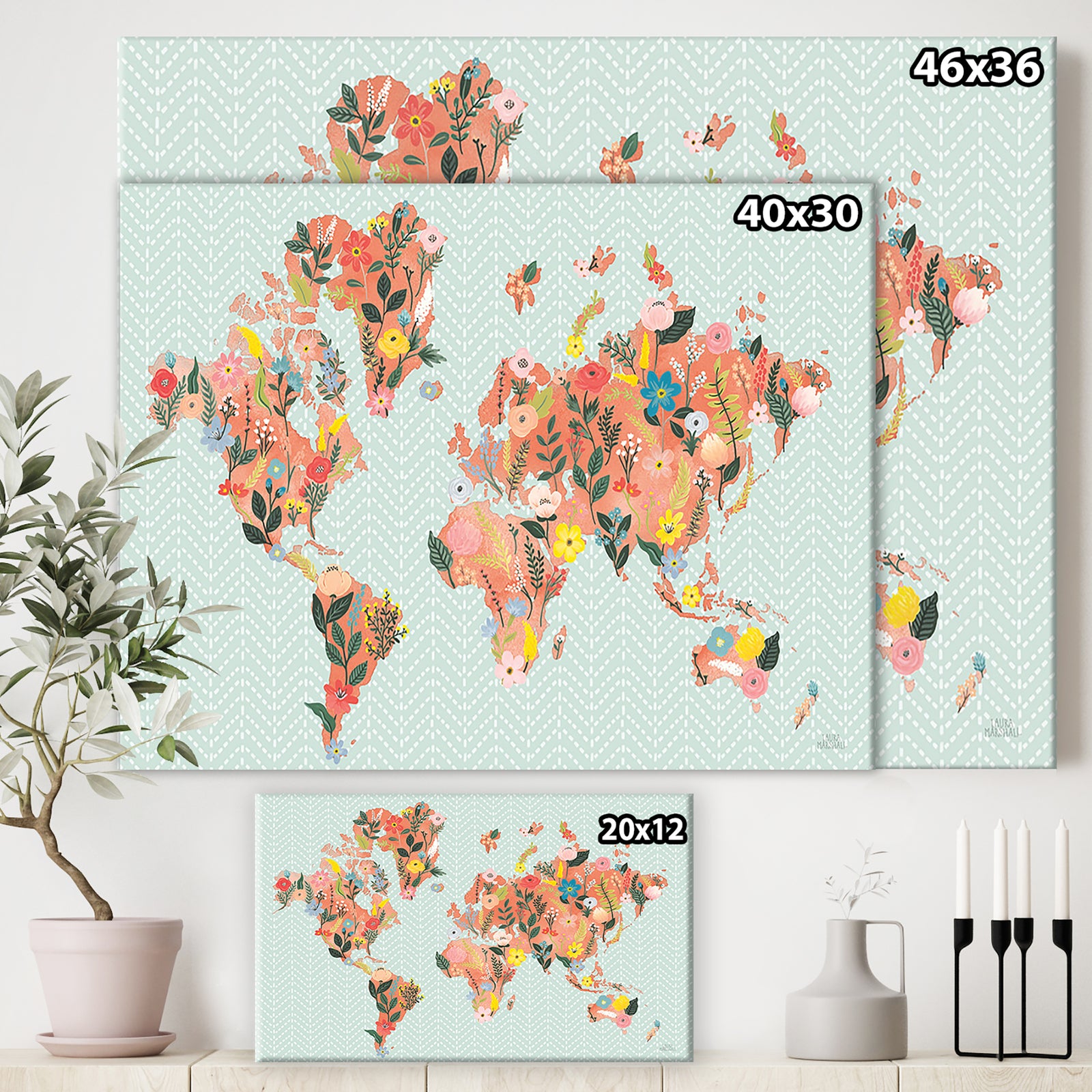 WA Wild Garden World - Cottage Canvas Wall Art