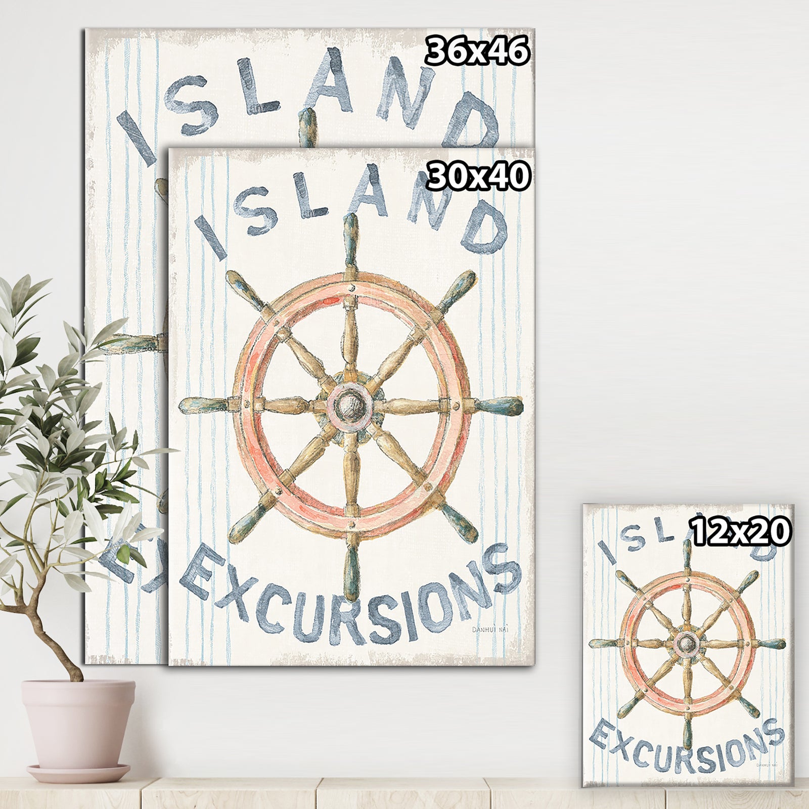 RW Floursack Nautical IV - Cottage Canvas Wall Art