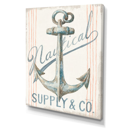 RW Floursack Nautical V - Cottage Canvas Wall Art
