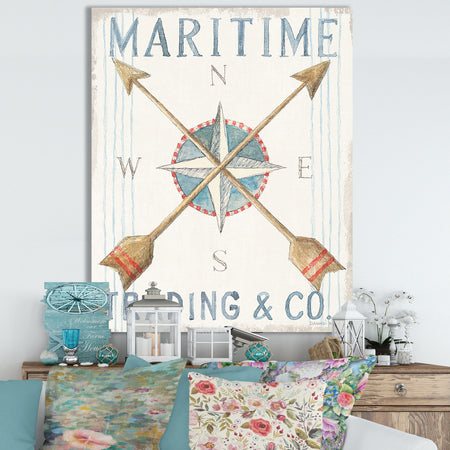 Porch Den 'RW Floursack Nautical VI - Cottage Canvas Wall Art