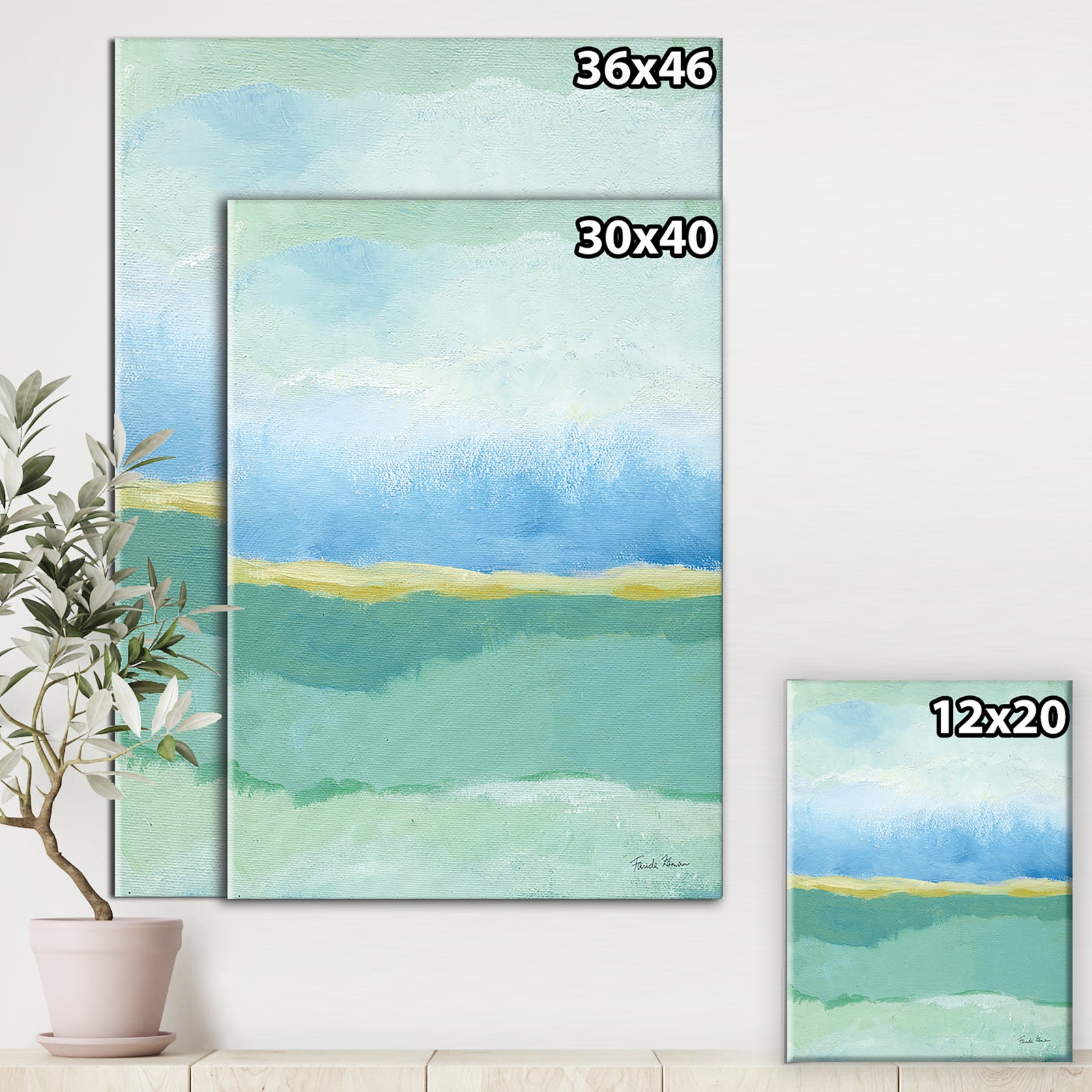 Coastal Bliss I - Modern Canvas Wall Art