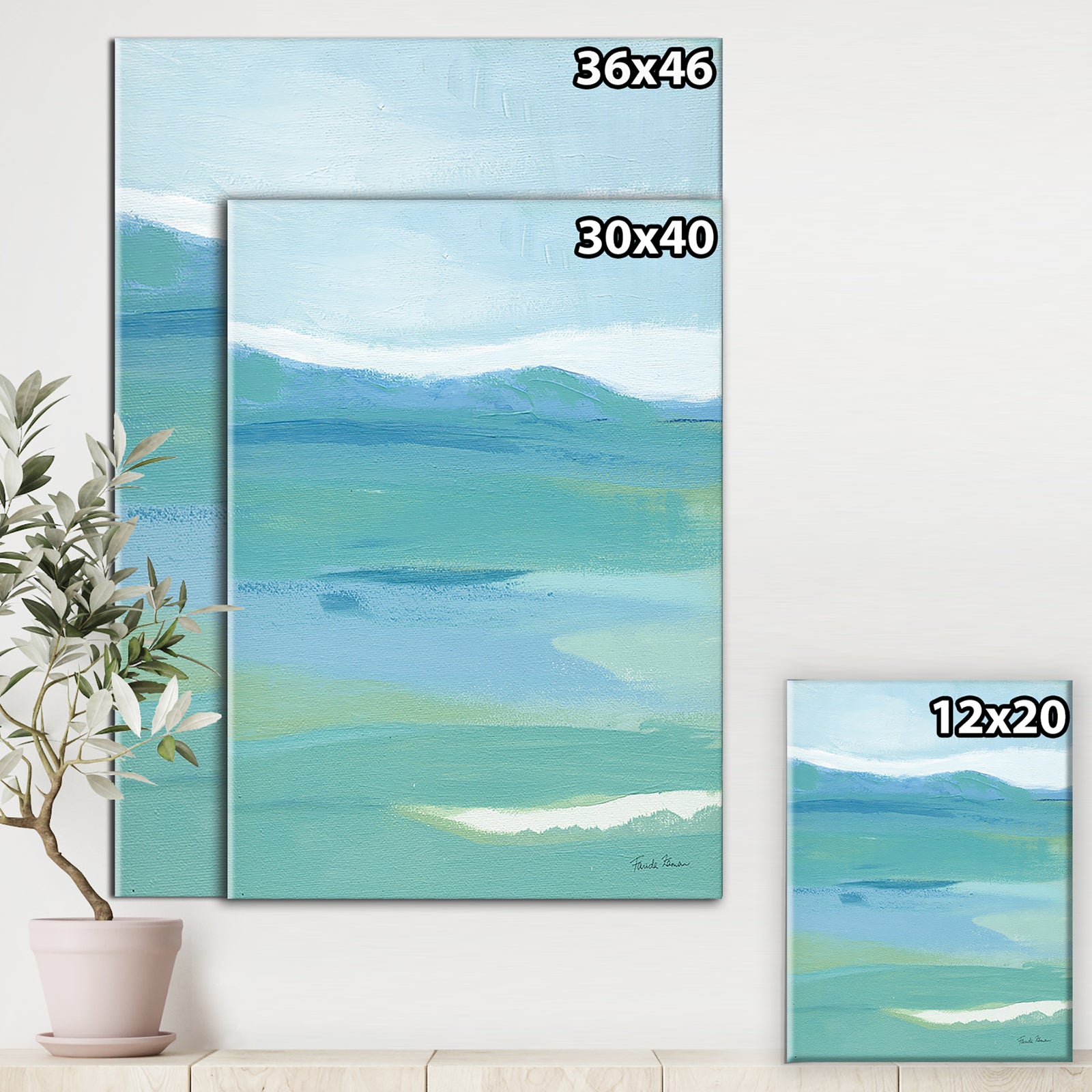 Coastal Bliss II - Modern Canvas Wall Art