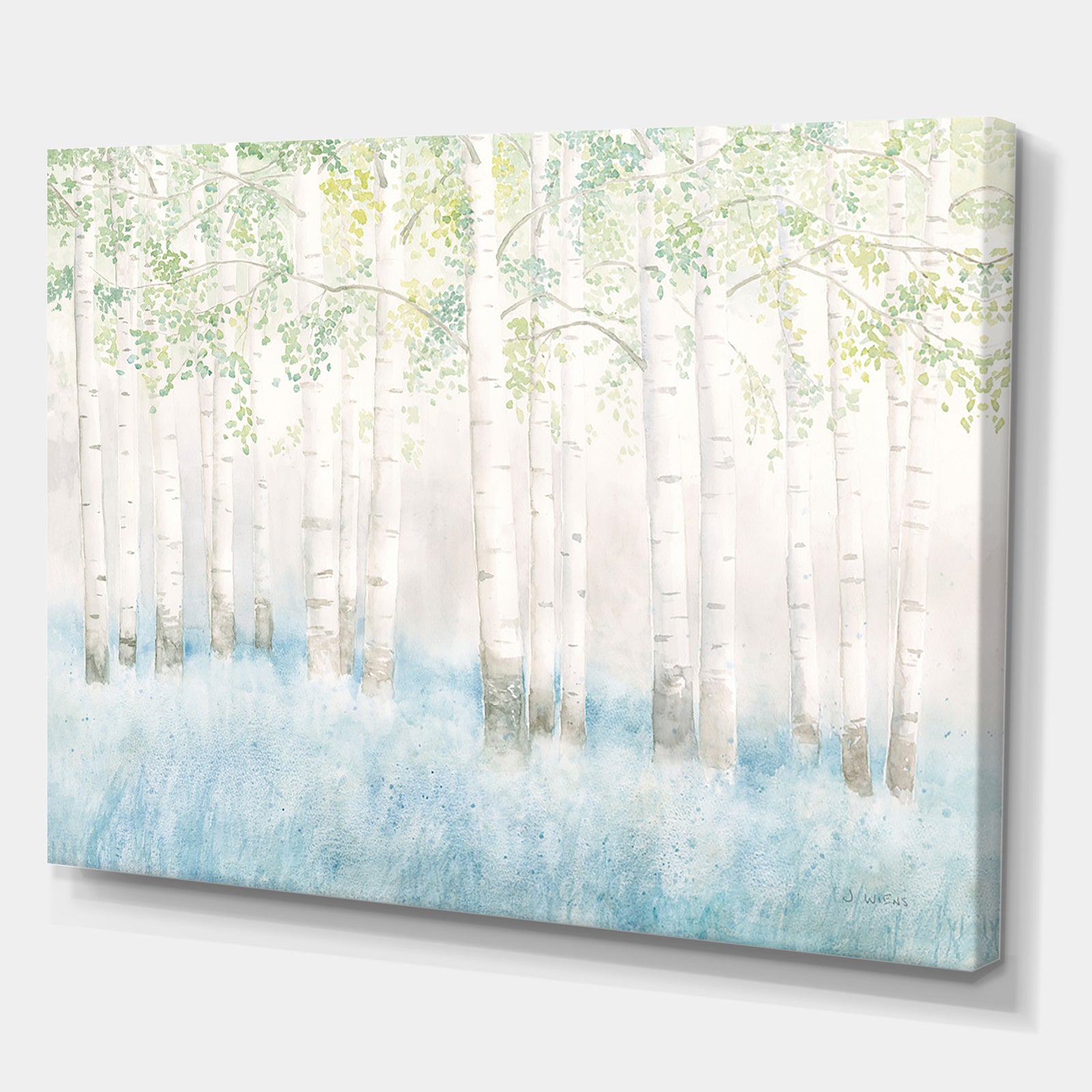RW Soft Birches - Cottage Canvas Wall Art