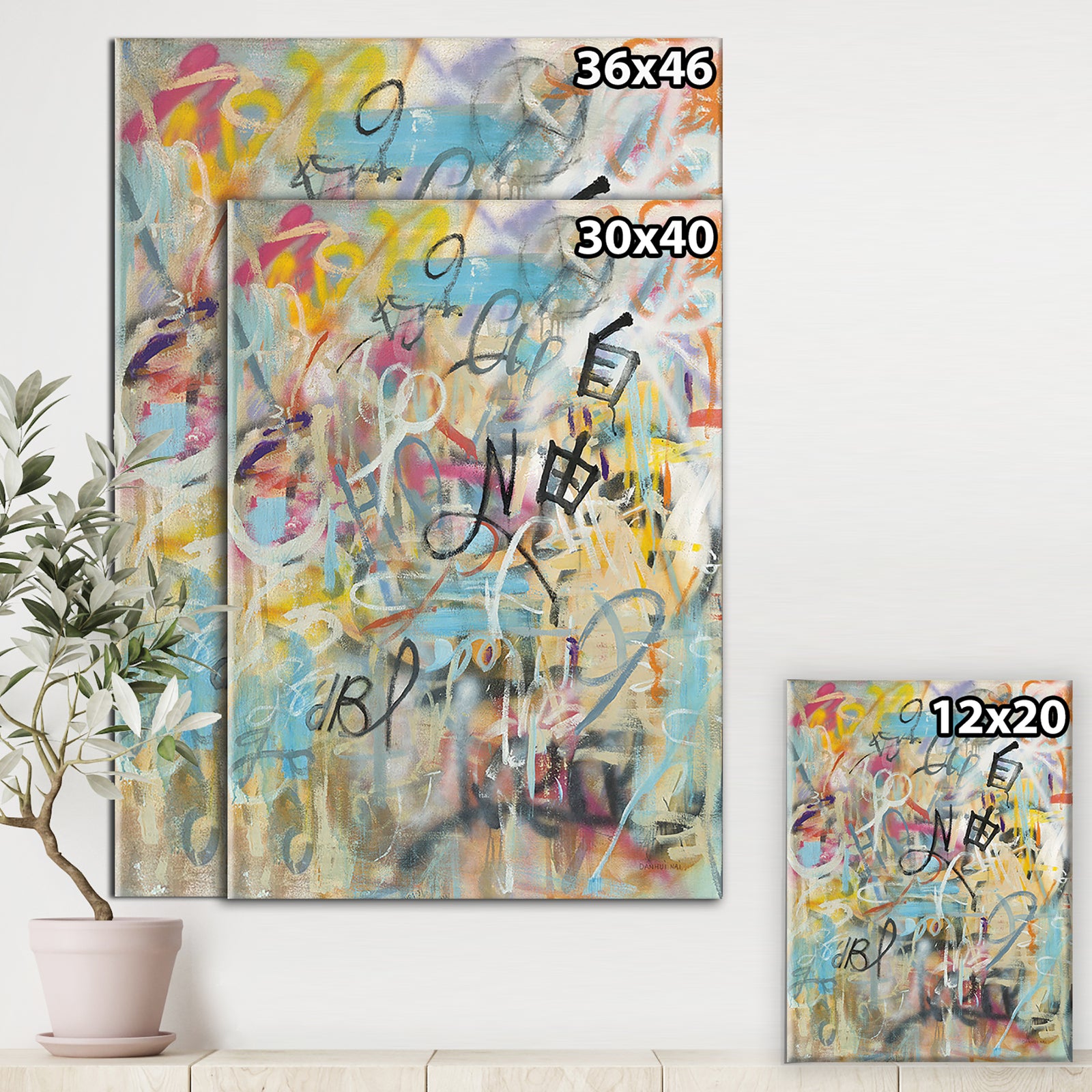 RW Graffiti Freedom - Cottage Canvas Wall Art