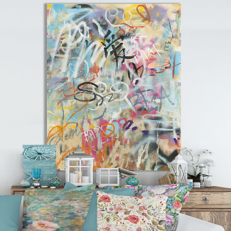 RW Graffiti Love - Cottage Canvas Wall Art