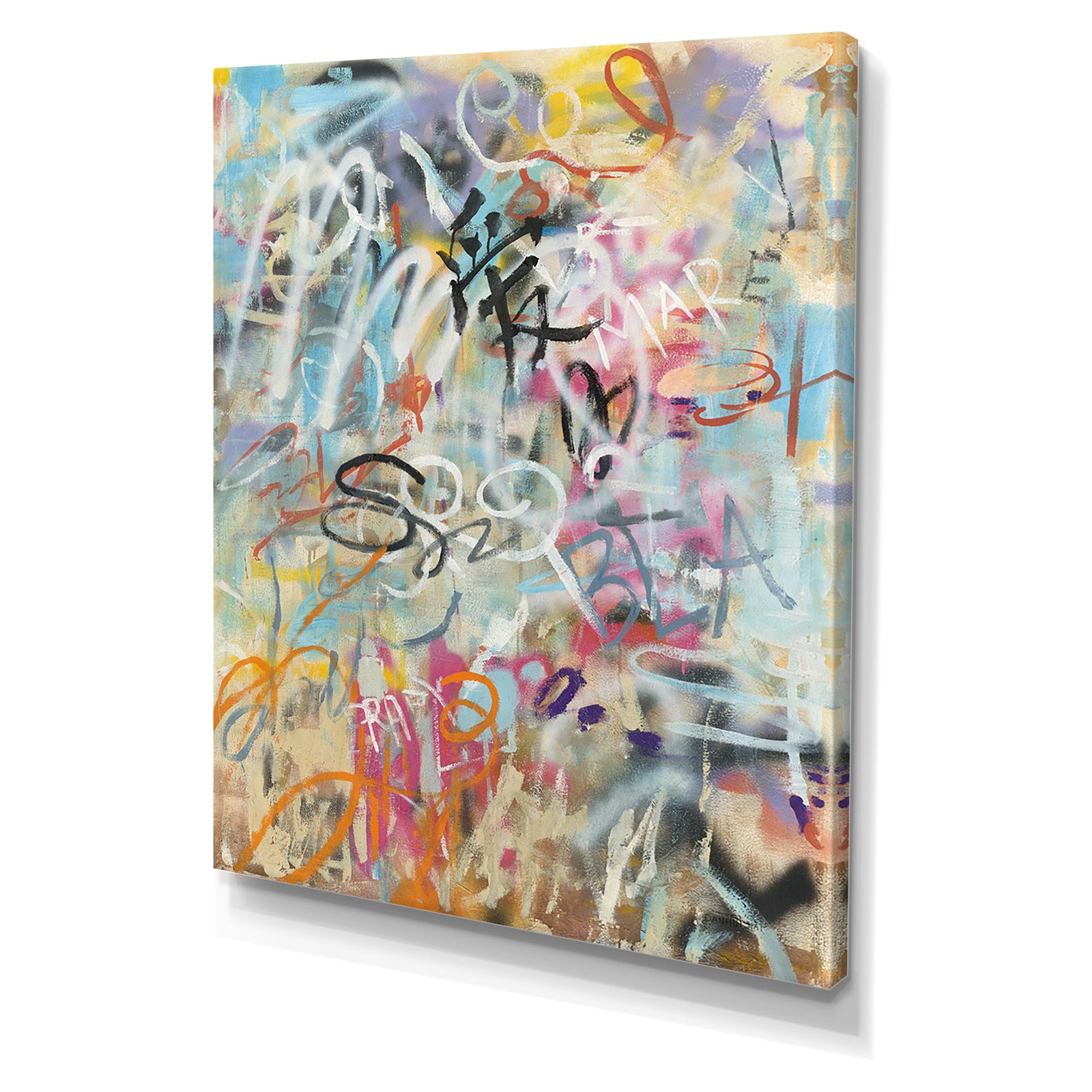 RW Graffiti Love - Cottage Canvas Wall Art