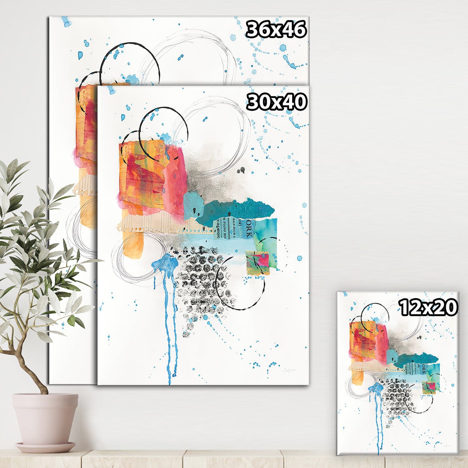 RW Abstract Skyline I - Cottage Canvas Wall Art