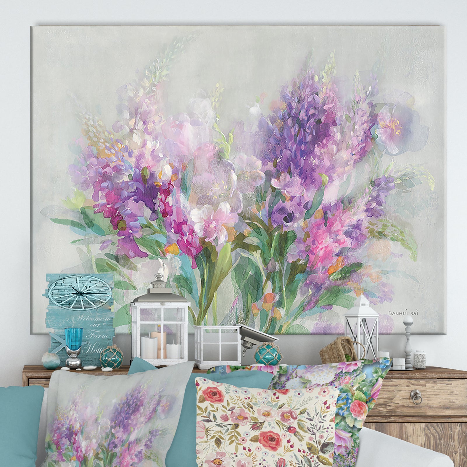 Garden Abundance - Cottage Canvas Wall Art