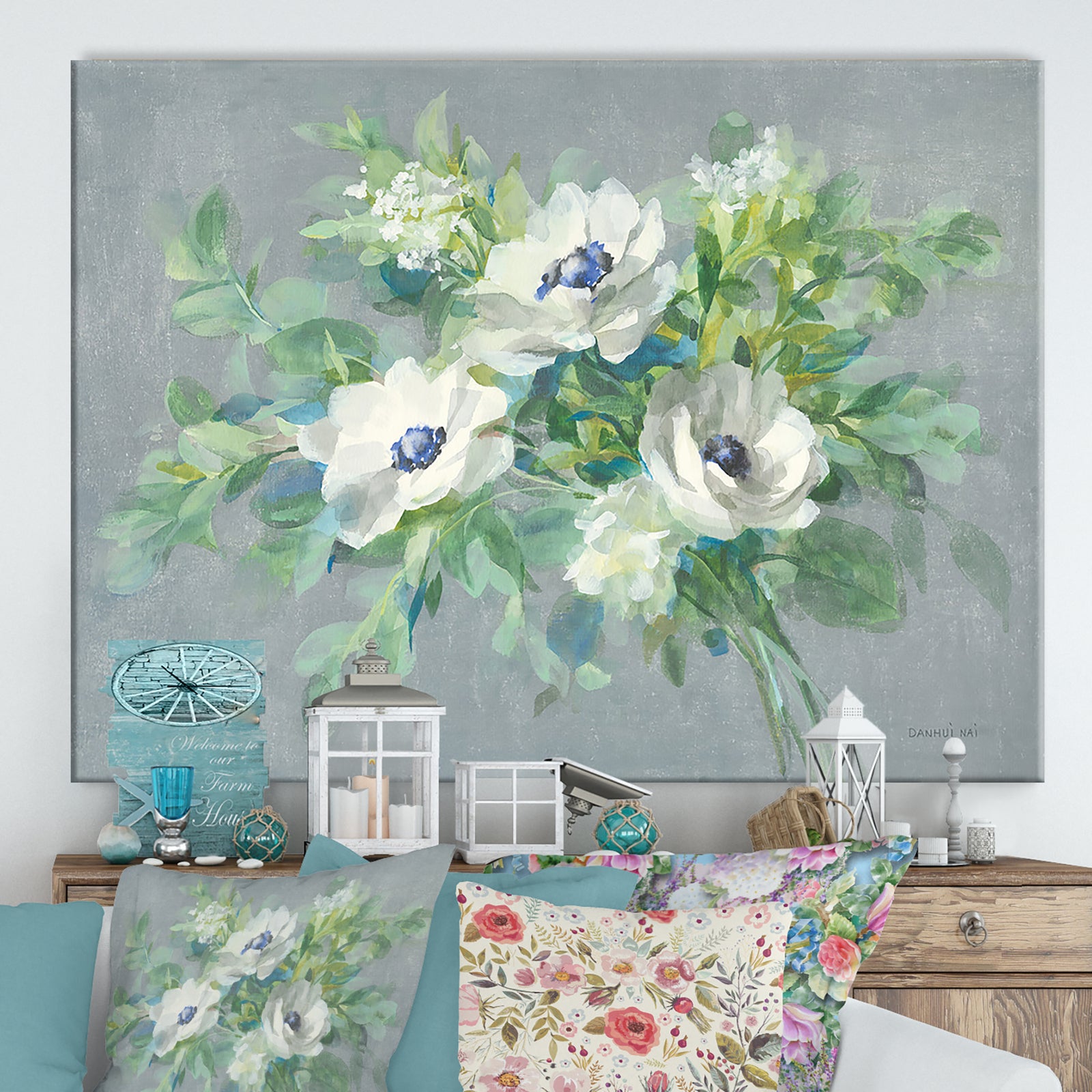 Bouquet for You - Cottage Canvas Wall Art