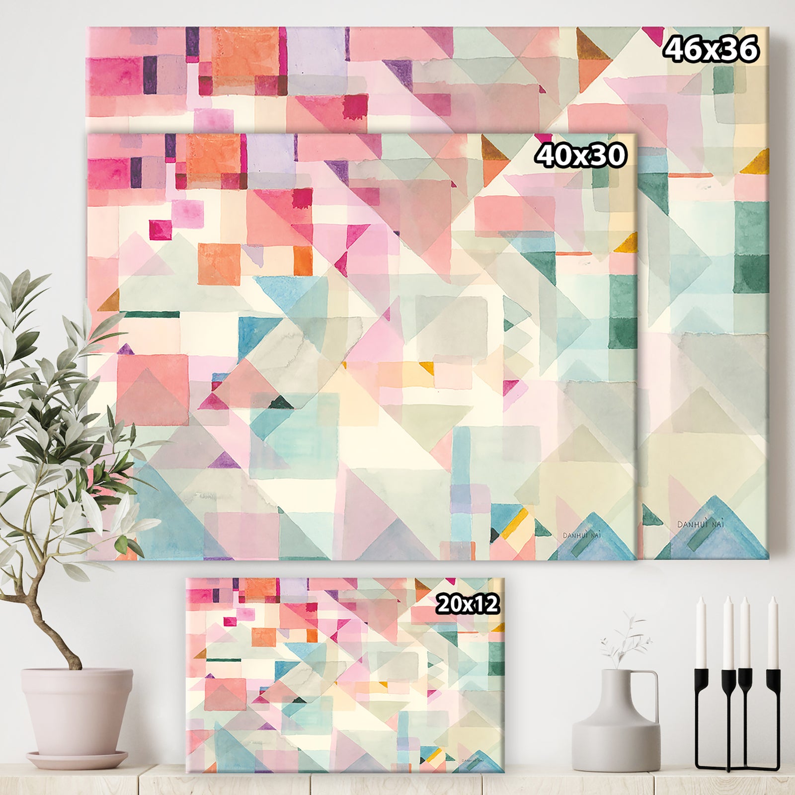 RW Try Angles II - Modern Canvas Wall Art