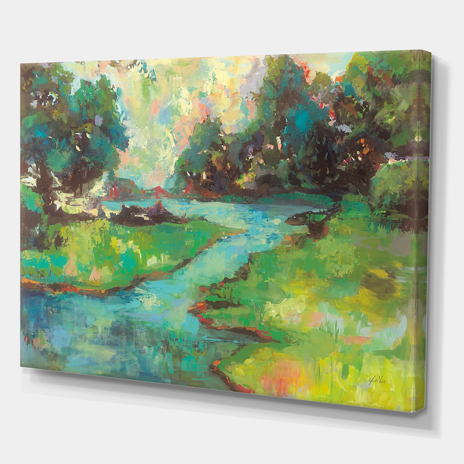 Landscape in the Park - Cottage Canvas Wall Art