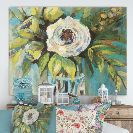 Aqua Solo - Cottage Canvas Wall Art