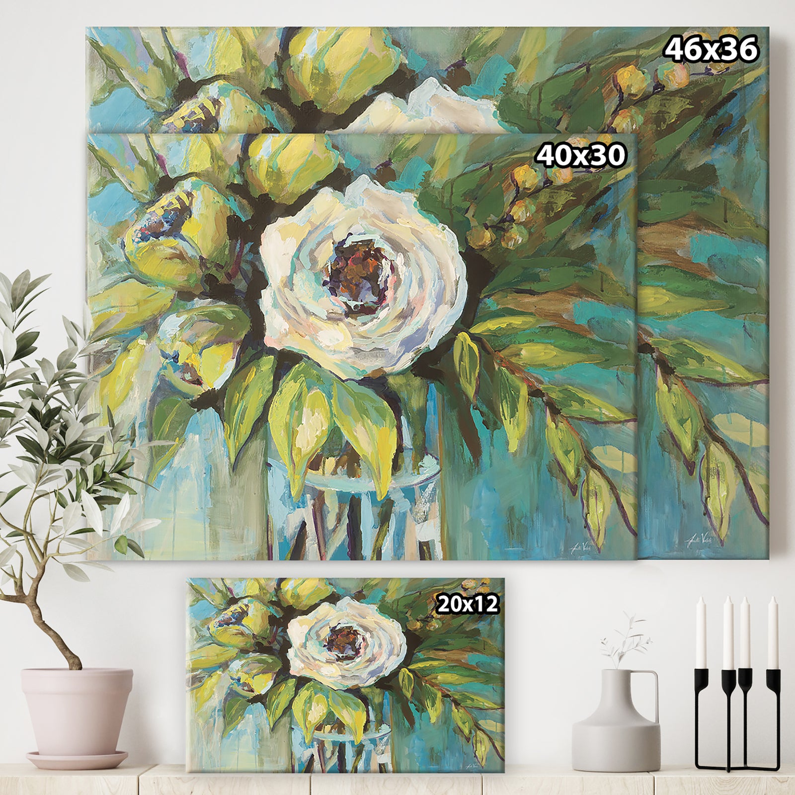 Aqua Solo - Cottage Canvas Wall Art