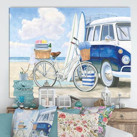 RW Beach Time I - Cottage Canvas Wall Art