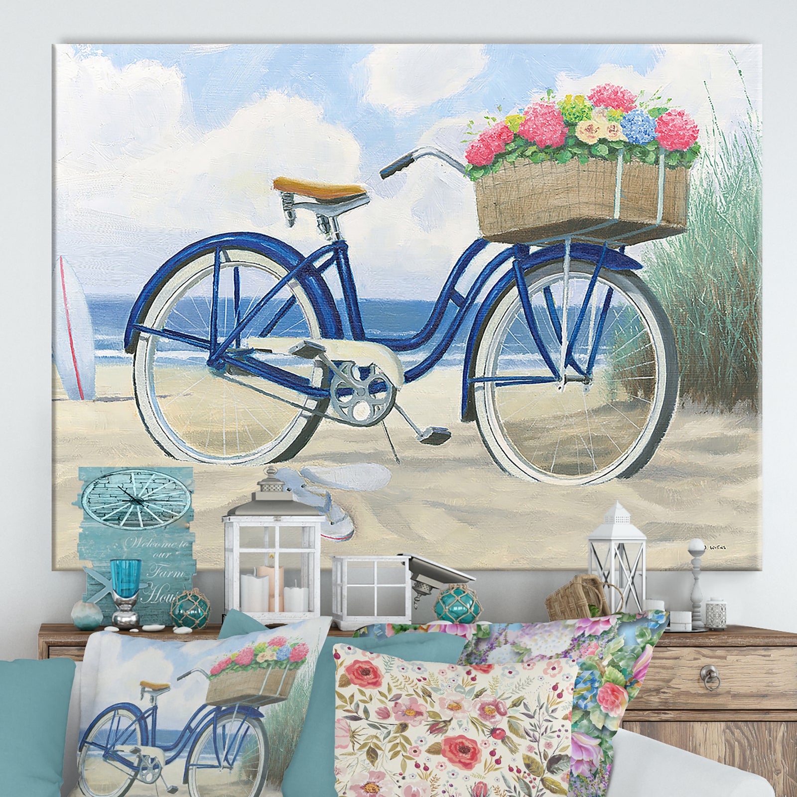 RW Beach Time II - Cottage Canvas Wall Art