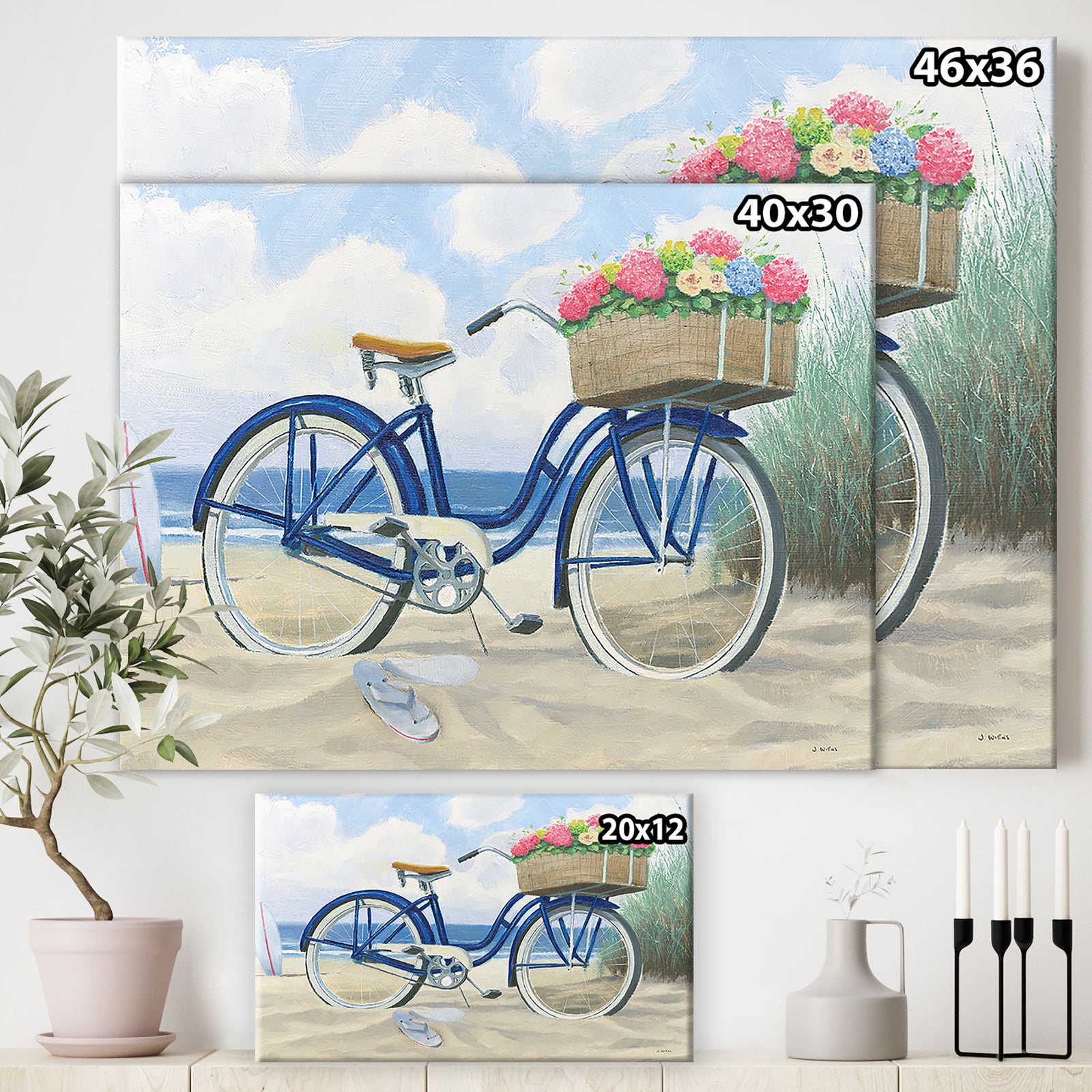 RW Beach Time II - Cottage Canvas Wall Art